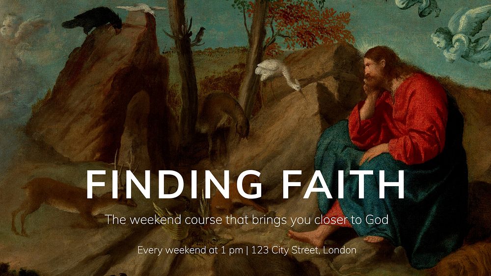 Finding faith  blog banner template