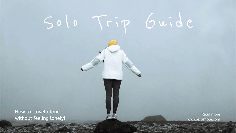 Solo trip  blog banner template
