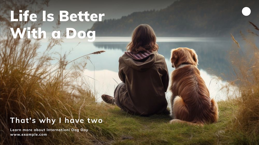 International dog day blog banner template