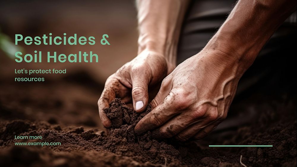 Pesticides & soil health blog banner template