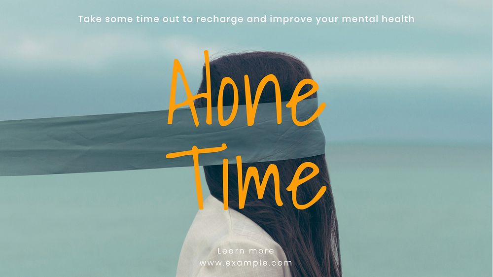 Alone time  blog banner template