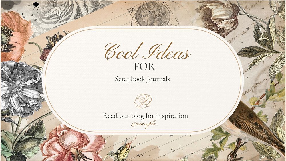 Scrapbook journals blog banner template