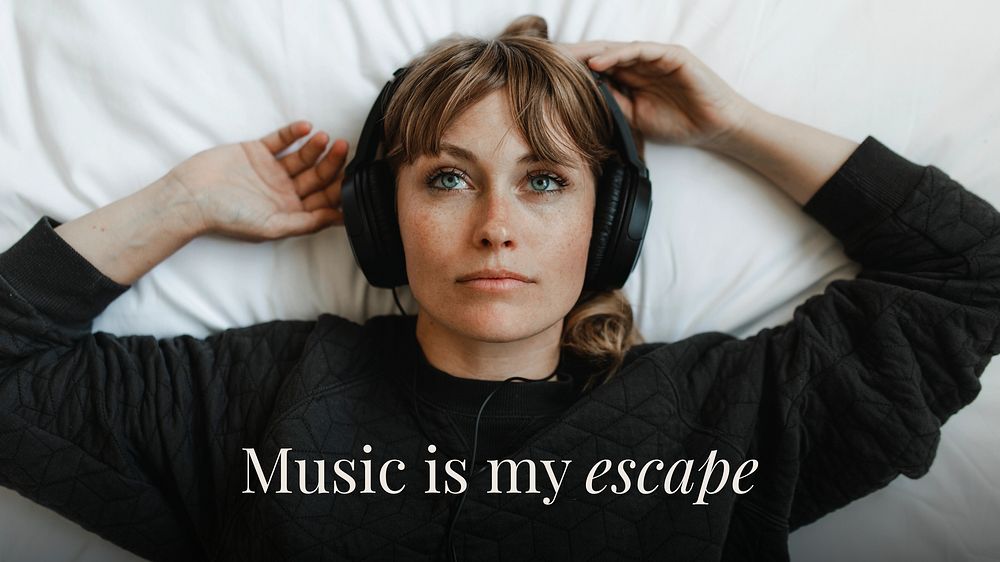 Music is my escape blog banner template