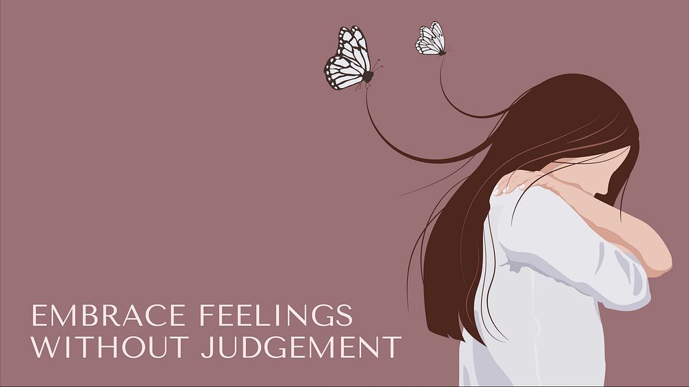 Mental health & feelings quote blog banner template