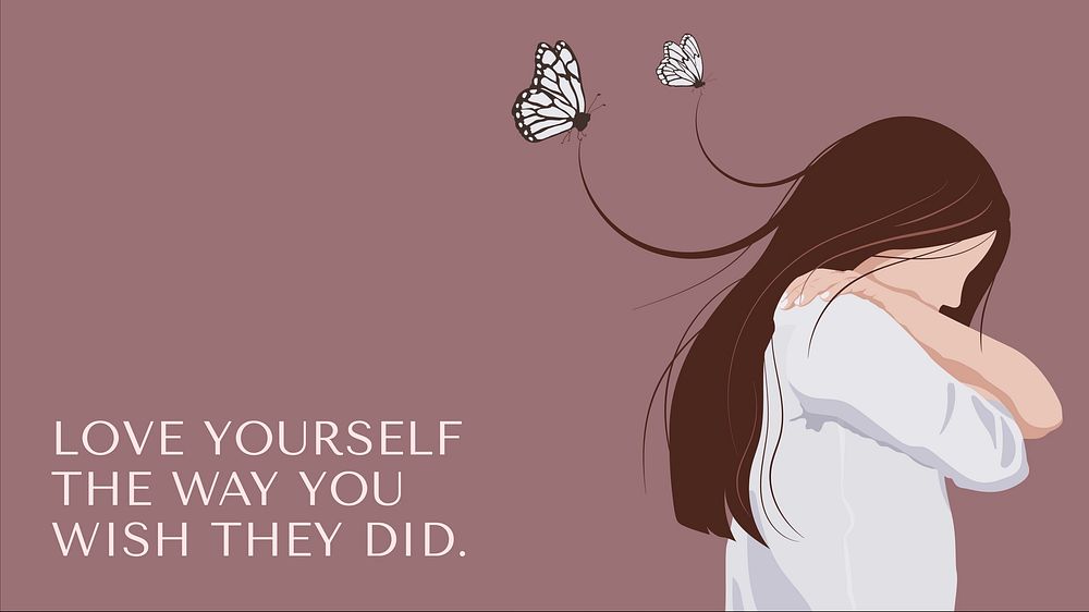 Self love quote blog banner template