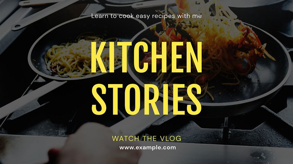 Kitchen stories  blog banner template