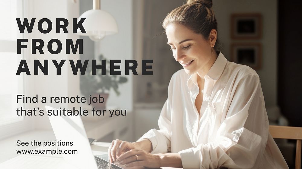 Work from anywhere blog banner template
