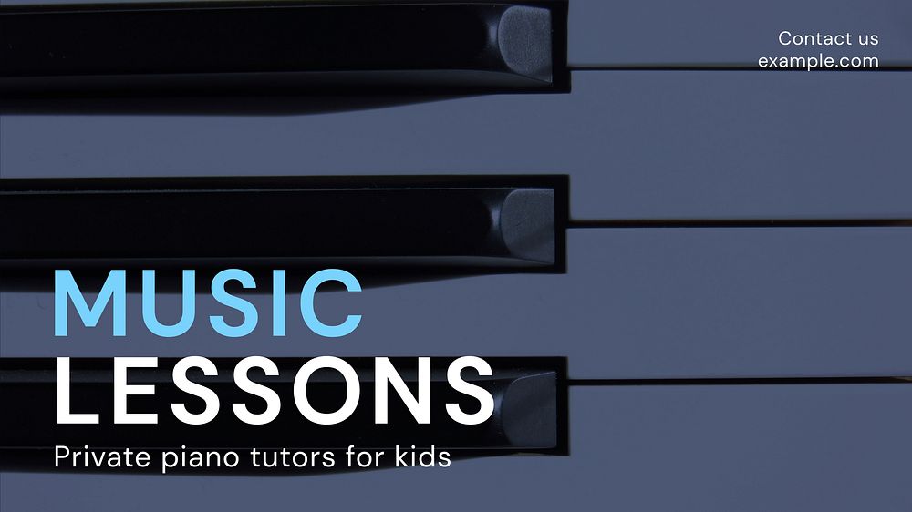 Music lesson  blog banner template