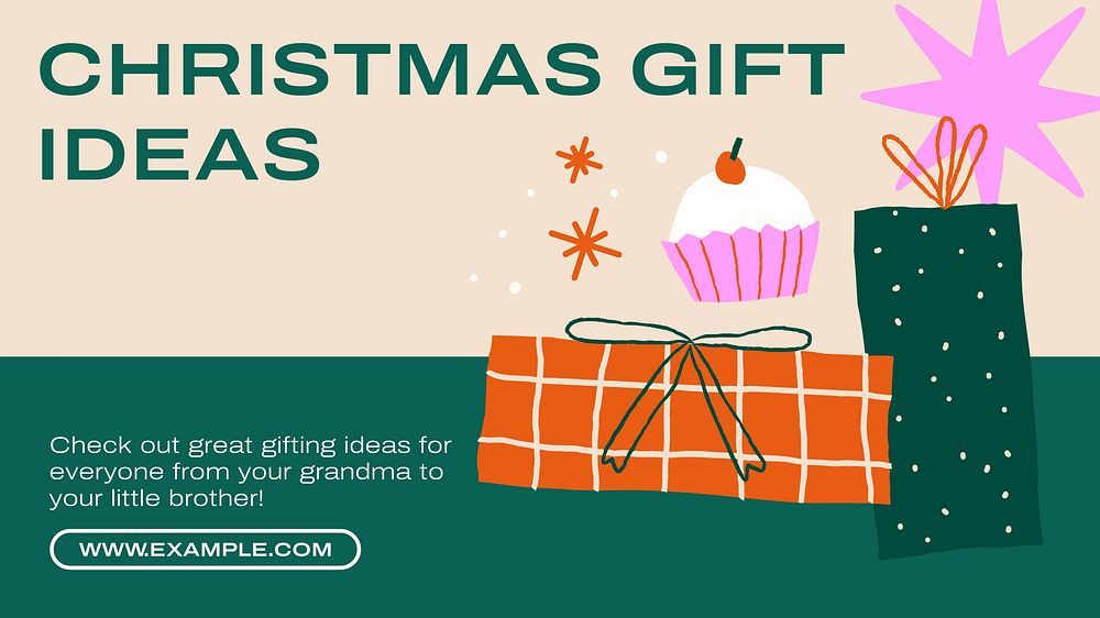 Christmas gift  blog banner template