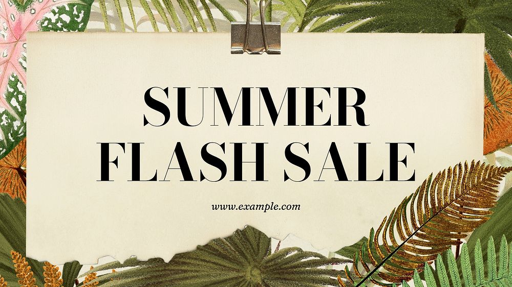 Summer flash sale blog banner template