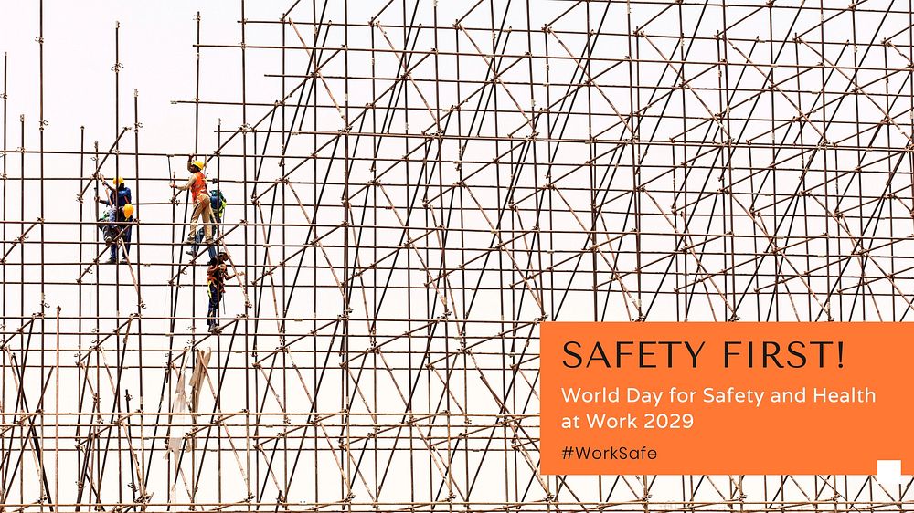 Construction safety first blog banner template