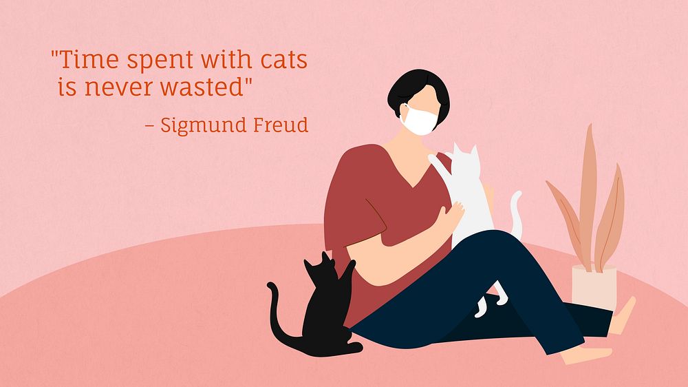 Freud's cat quote blog banner template