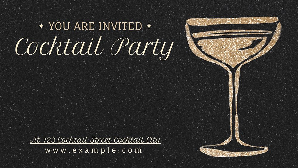 Cocktail party blog banner template