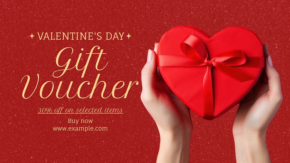 Valentine's Day voucher blog banner template