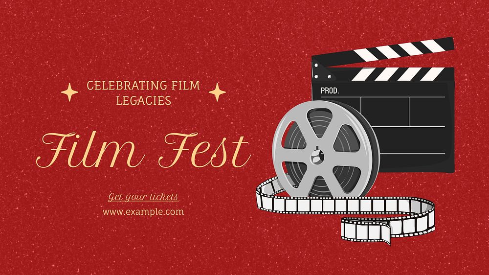 Film fest blog banner template