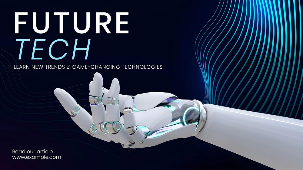 Future technology  blog banner template