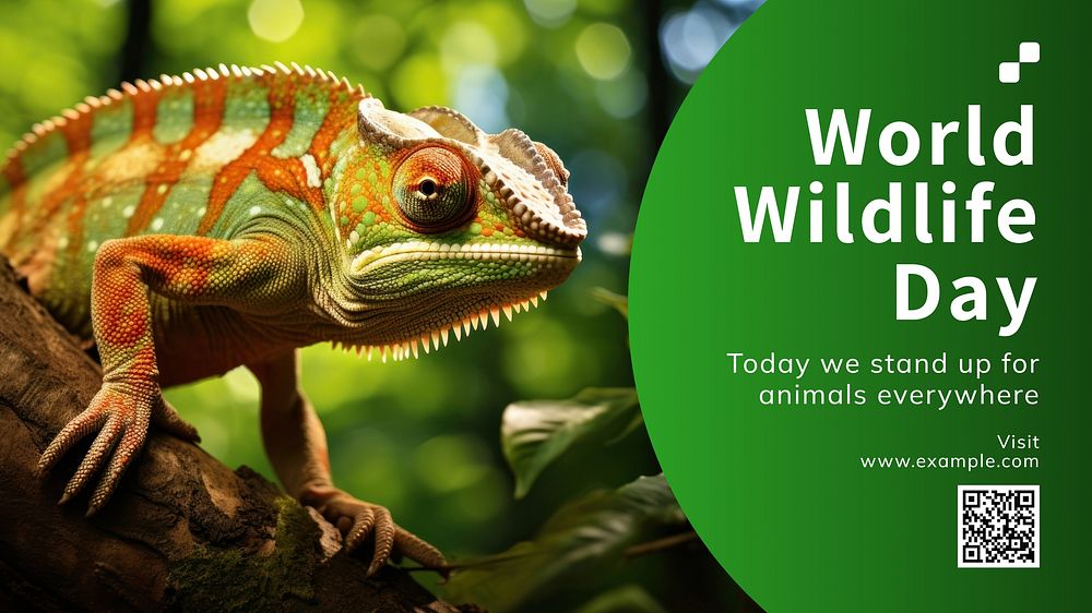 World wildlife day blog banner template