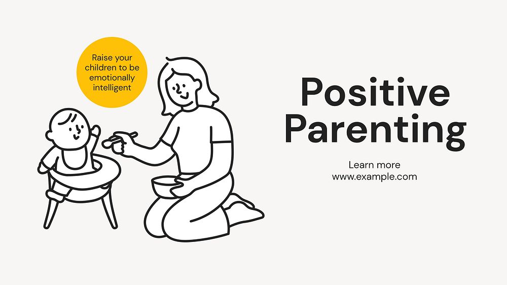 Positive parenting blog banner template