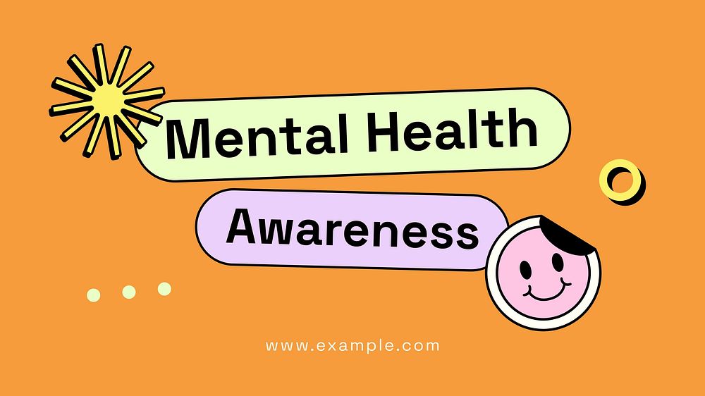 Mental health awareness blog banner template