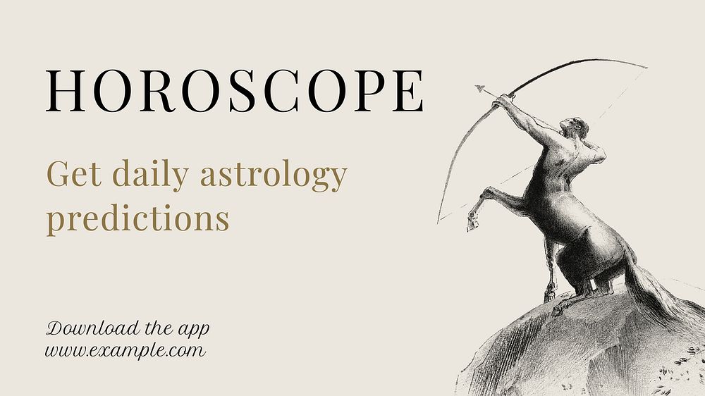 Horoscope blog banner template