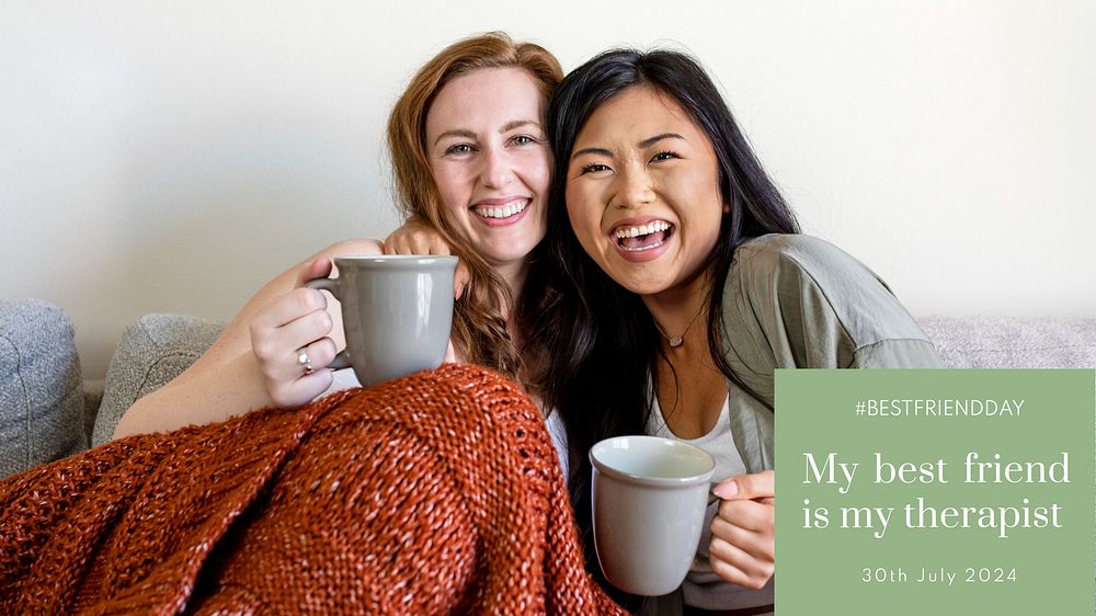 Best friend therapy  blog banner template