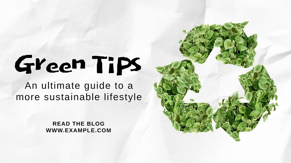 Green tips blog banner template