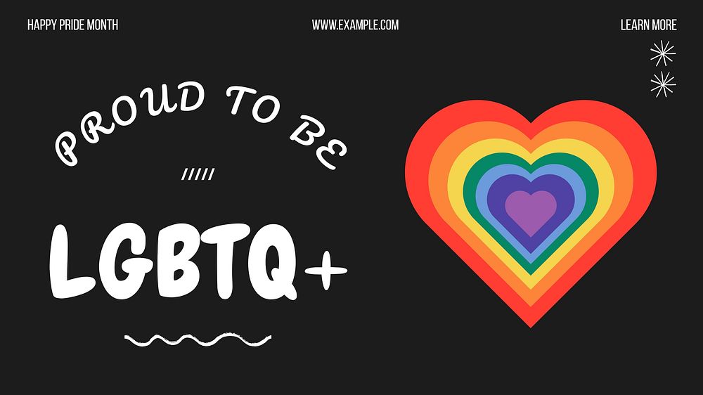 LGBTQ blog banner template