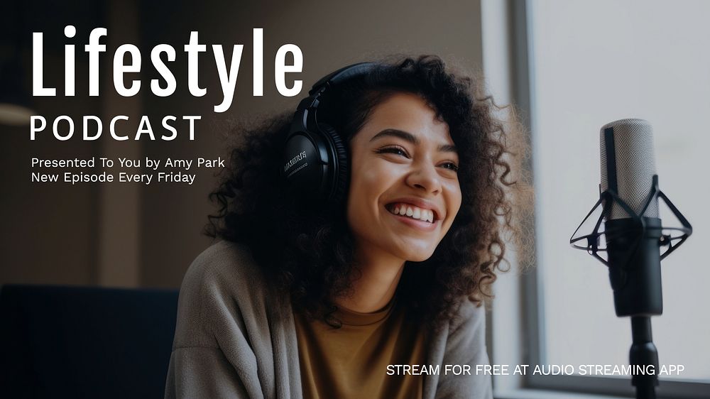 Lifestyle podcast blog banner template