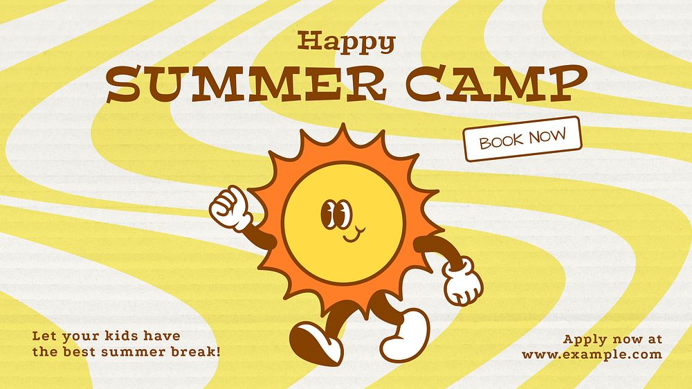 Summer camp Facebook cover template  