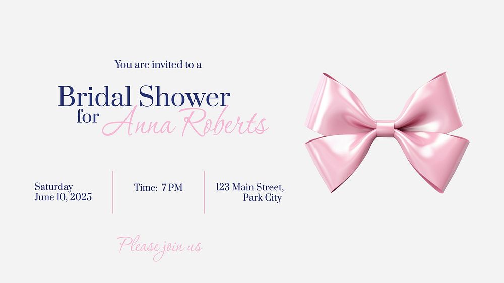 Bridal shower blog banner template