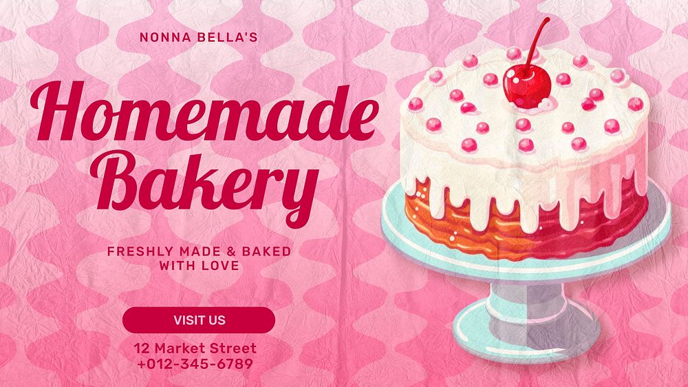 Bakery blog banner template