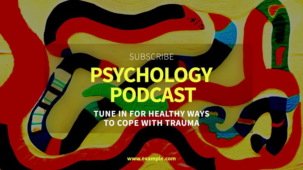 Psychology podcast blog banner template