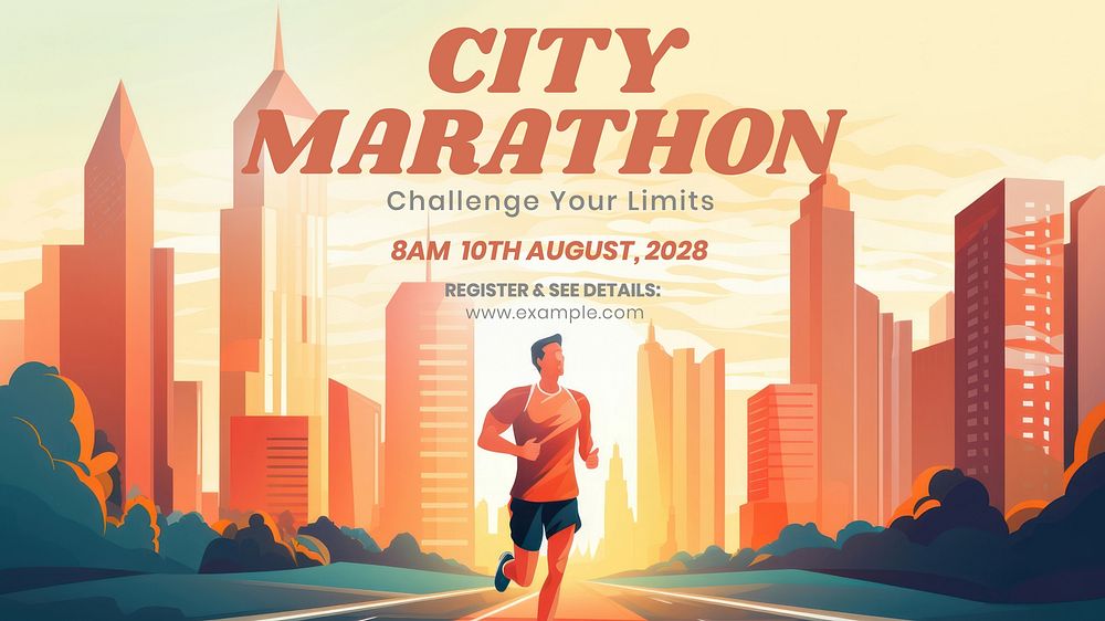 City marathon blog banner template