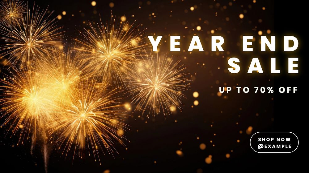 Year end sale blog banner template