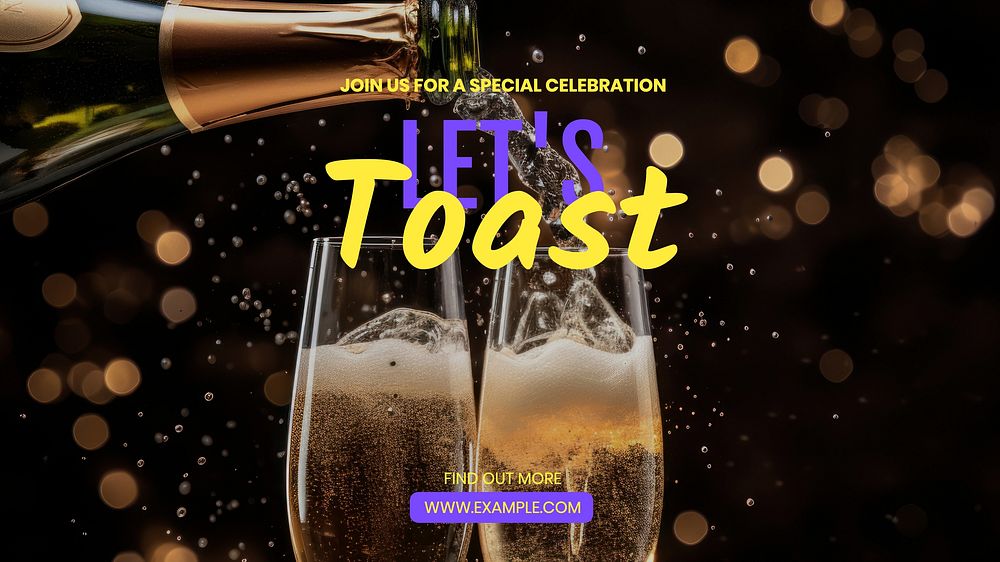 Let's toast blog banner template
