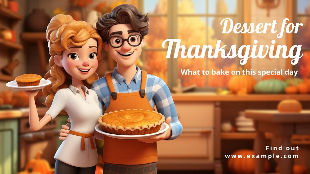 Thanksgiving dessert blog banner template
