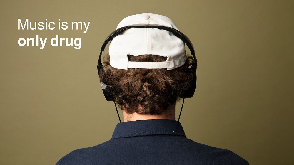 Music is my only drug blog banner template