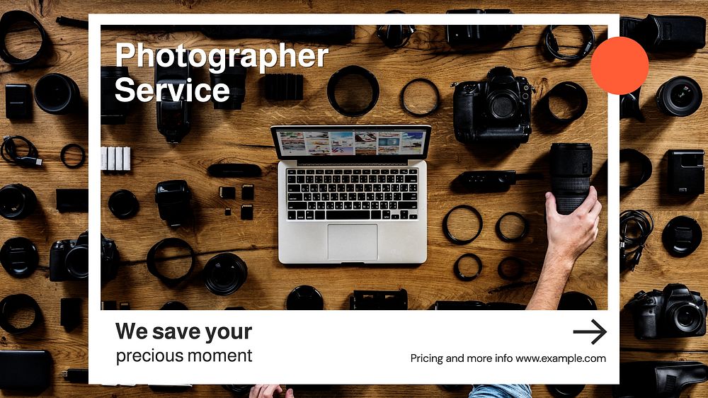 Photographer service blog banner template