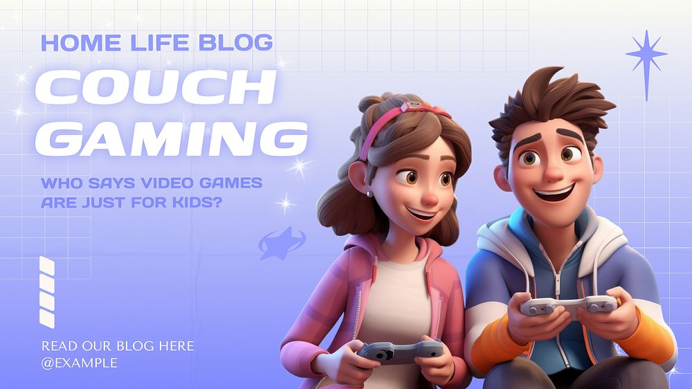 Video games blog banner template