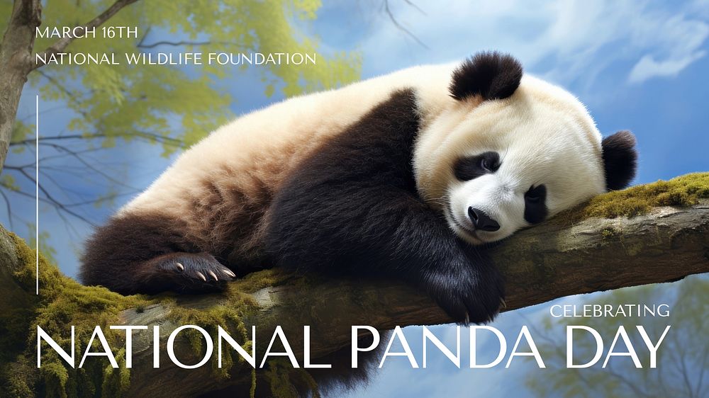 National Panda Day blog banner template