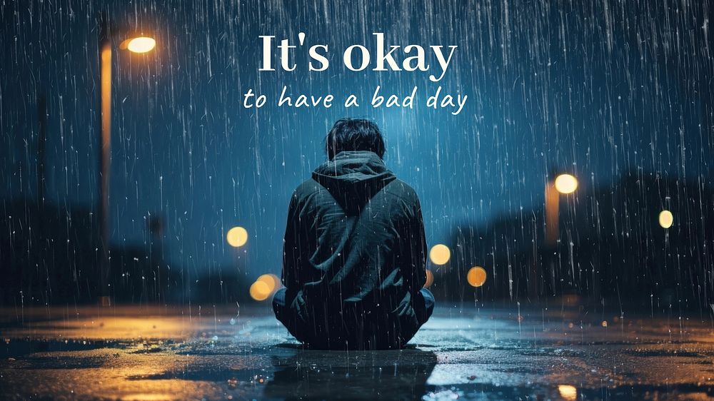 Bad day quote blog banner template