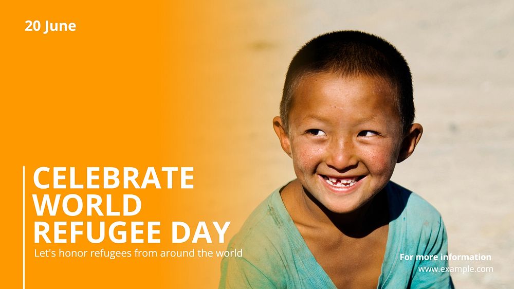 World refugee day blog banner template