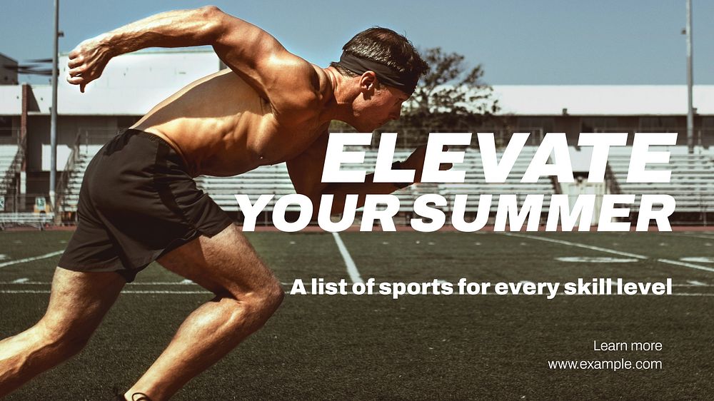 Summer sports blog banner template