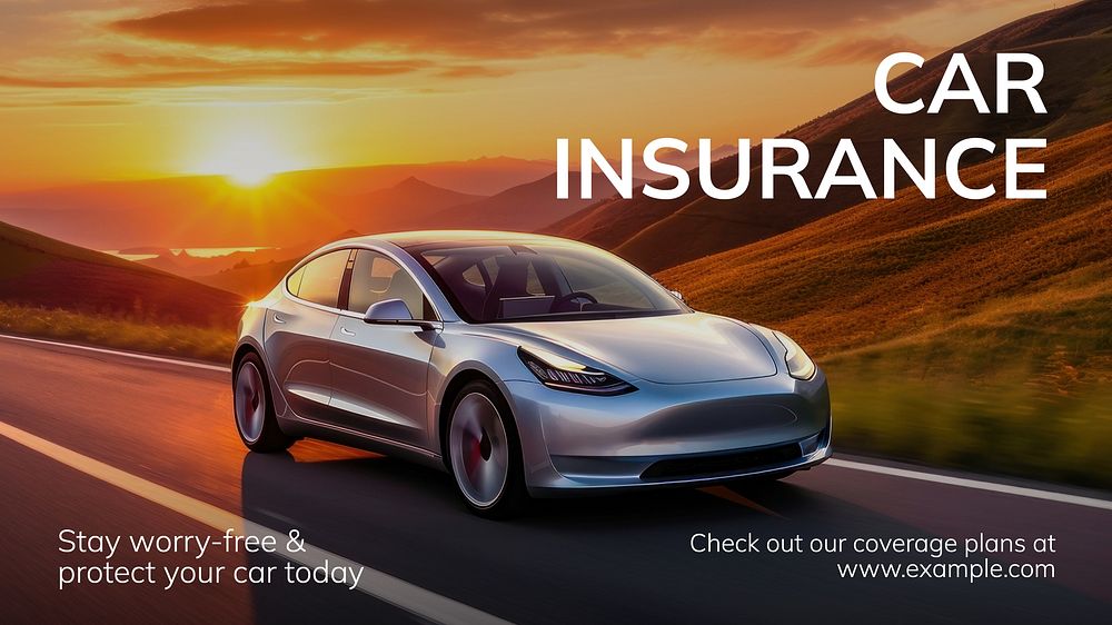 Car insurance Instagram blog banner template