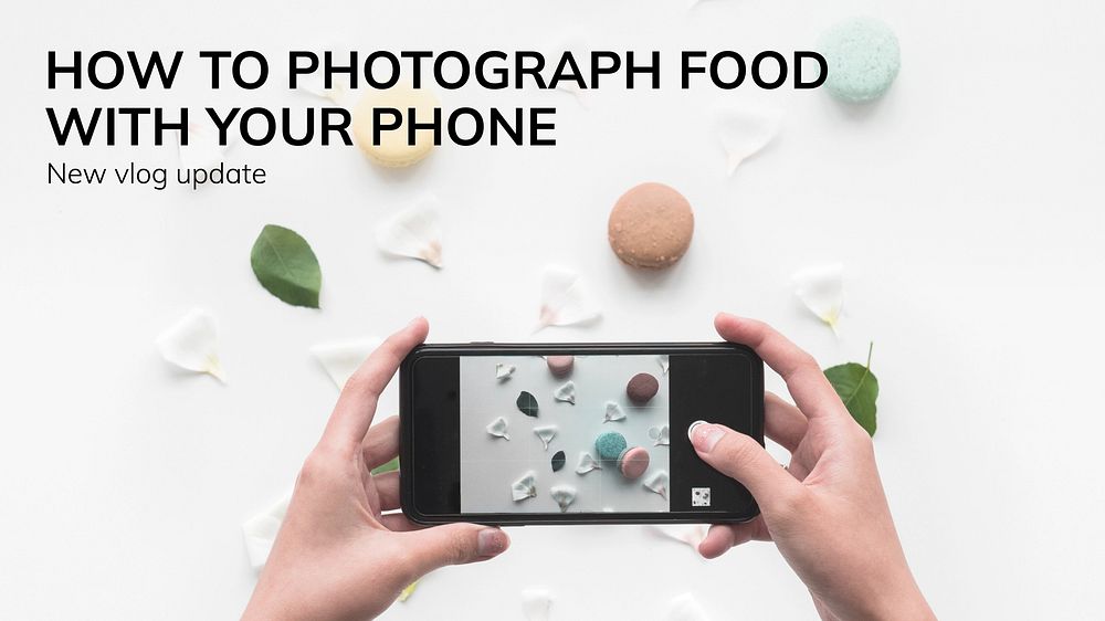 Food photography blog banner template