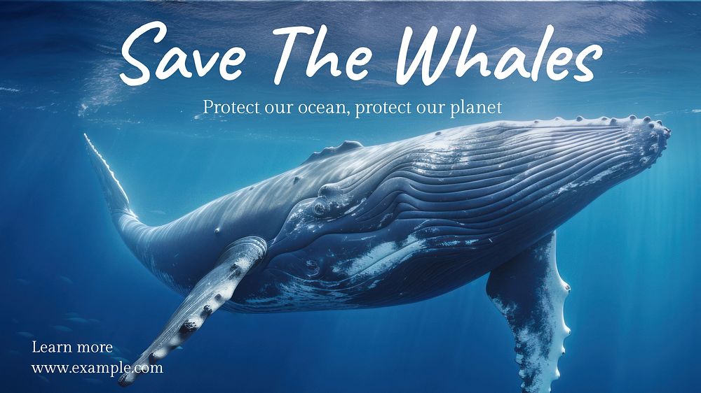 Save the whales blog banner template
