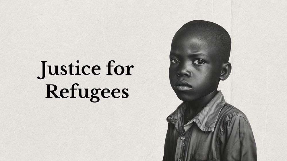 Justice for refugees blog banner template