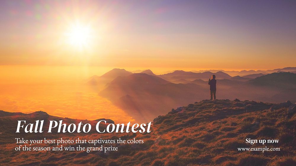 Fall photo contest blog banner template