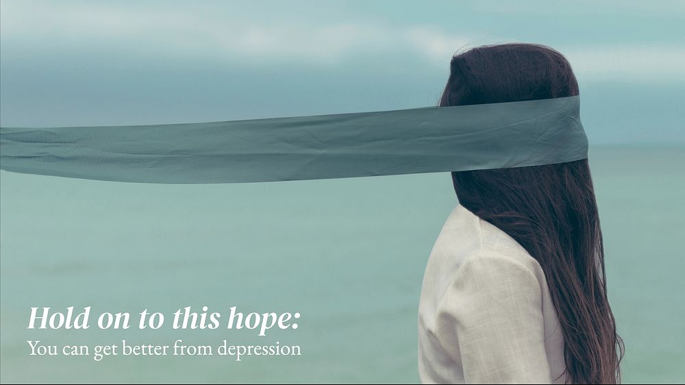 Depression quote blog banner template