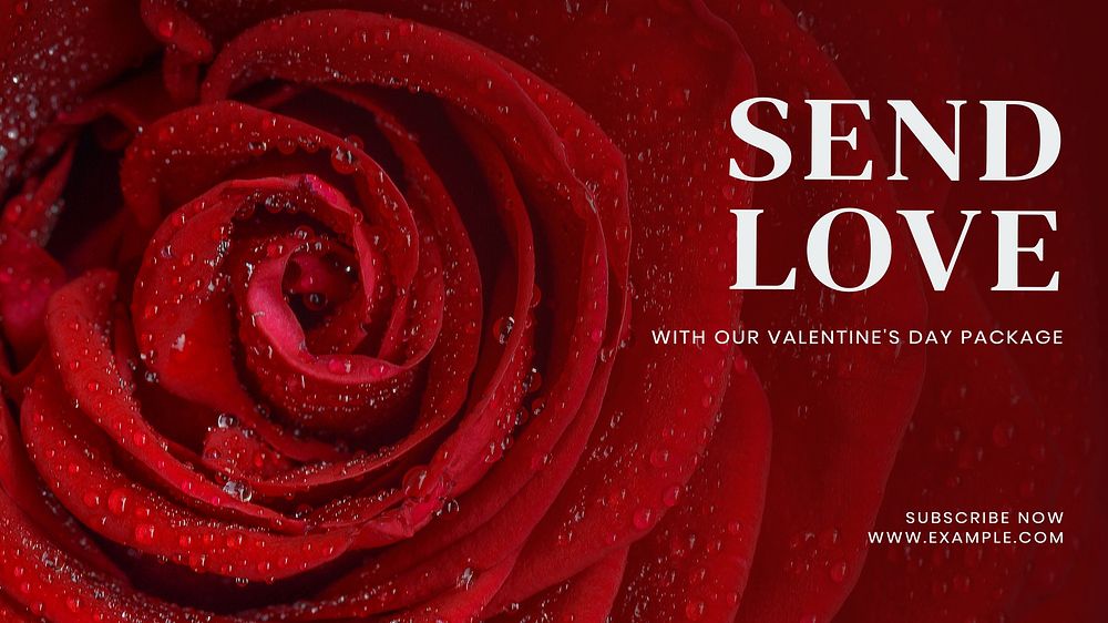 Valentine's day package blog banner template
